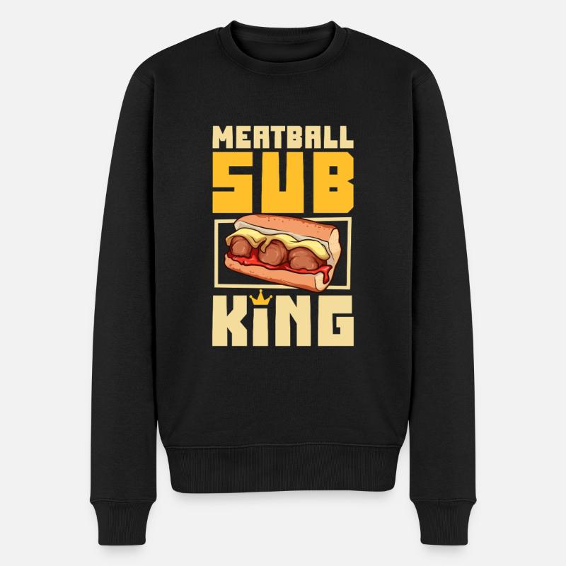 Meatball Sub King - Men's Premium Organic Jumper - black