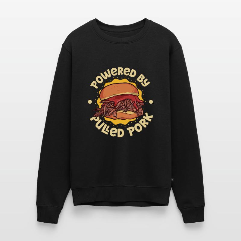 Powered by Pulled Pork Sandwich Men's Premium Organic Jumper