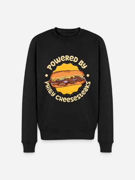 Powered by Philly Cheesesteak - Men's Premium Organic Jumper - black