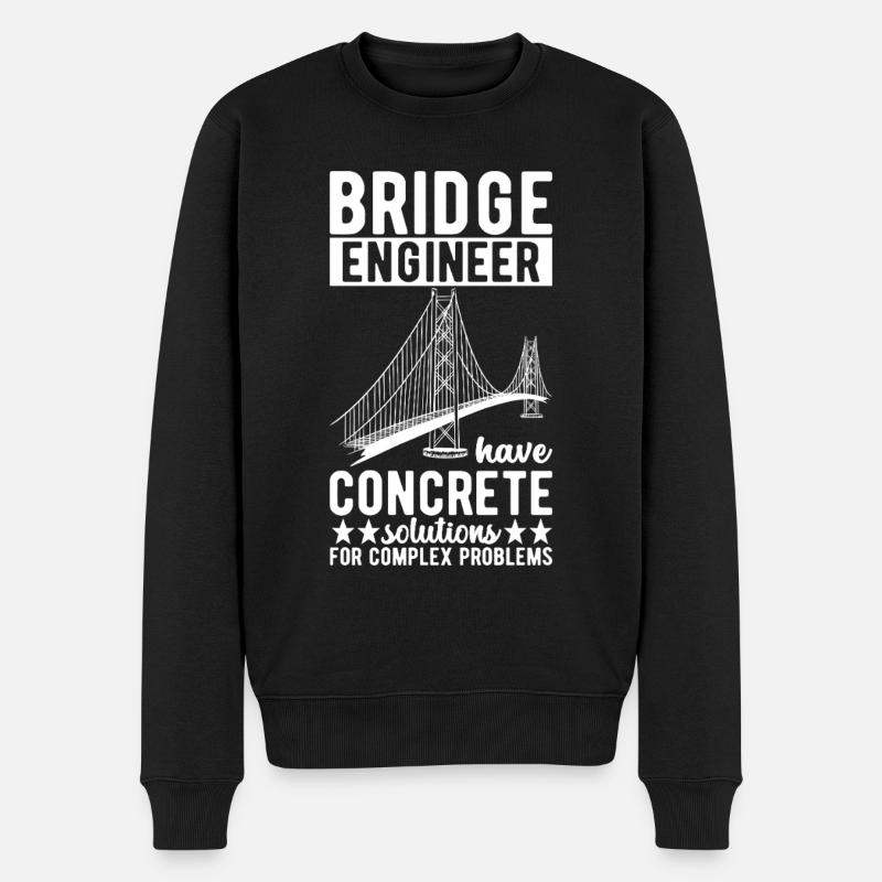 Bridge Engineer Bridge Construction - Men's Premium Organic Jumper - black