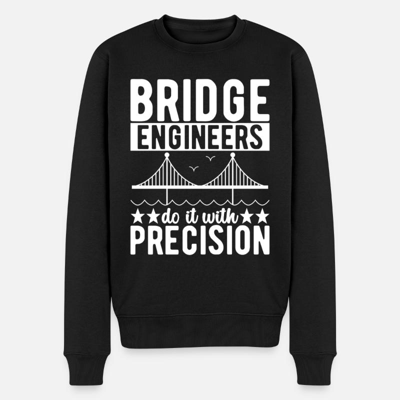 Bridge Engineer Bridge Construction - Men's Premium Organic Jumper - black