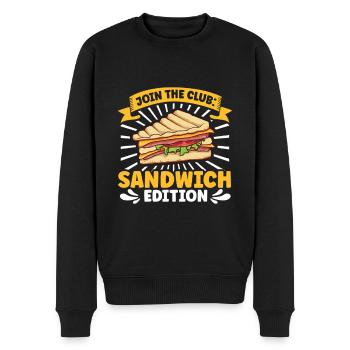 Join the Club - Club Sandwich - Men's Premium Organic Jumper - black - Front - Nico (187cm)