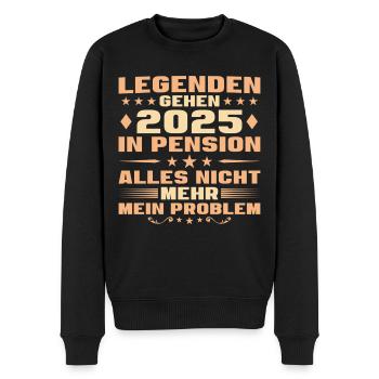 Ruhestand Legenden gehen 2025 in Pension - Männer Premium Bio Pullover - Schwarz - Vorne - Nico (187cm)