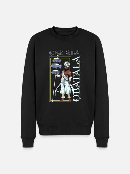 Yoruba God - Obatala - Men's Premium Organic Jumper - black
