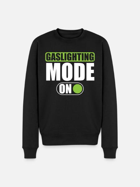 Echtes Professionelles Gaslighting - Männer Premium Bio Pullover - Schwarz