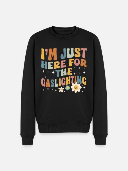 Echtes Professionelles Gaslighting - Männer Premium Bio Pullover - Schwarz