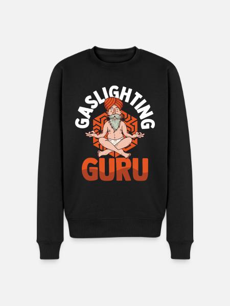 Echtes Professionelles Gaslighting - Männer Premium Bio Pullover - Schwarz