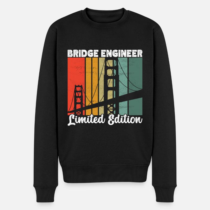 Bridge Engineer Bridge Construction - Men's Premium Organic Jumper - black