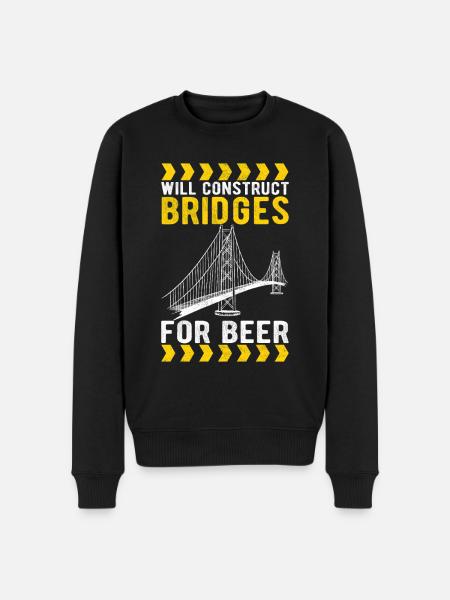 Bridge Engineer Bridge Construction - Men's Premium Organic Jumper - black