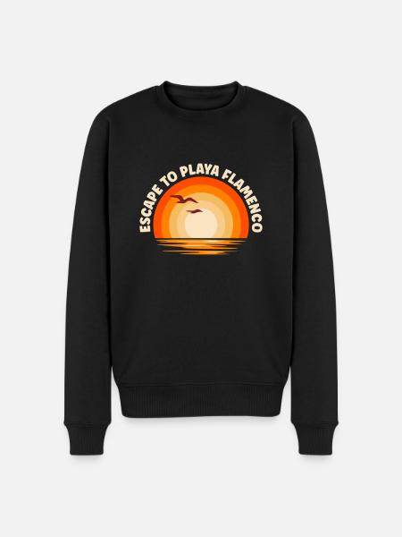 I'm fleeing to Playa Flamenco - Men's Premium Organic Jumper - black