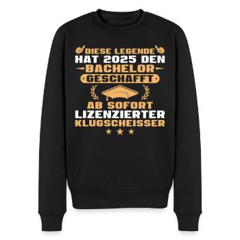 Bachelor geschafft Bestandenes Studium 2025 - Männer Premium Bio Pullover - Schwarz - Vorne - Nico (187cm)