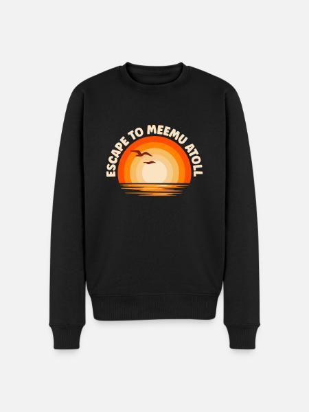 I'm fleeing to Meemu Atoll - Men's Premium Organic Jumper - black
