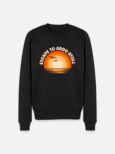 I'm fleeing to Addu Atoll - Men's Premium Organic Jumper - black