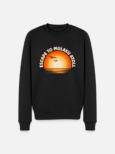 I'm fleeing to Mulaku Atoll - Men's Premium Organic Jumper - black