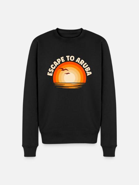 I'm fleeing to Aruba - Men's Premium Organic Jumper - black