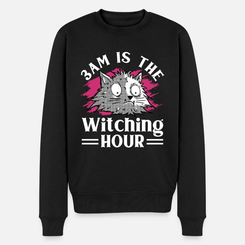 Chat Gras Gros Chat Humour Mème - Pull Premium bio Homme - noir