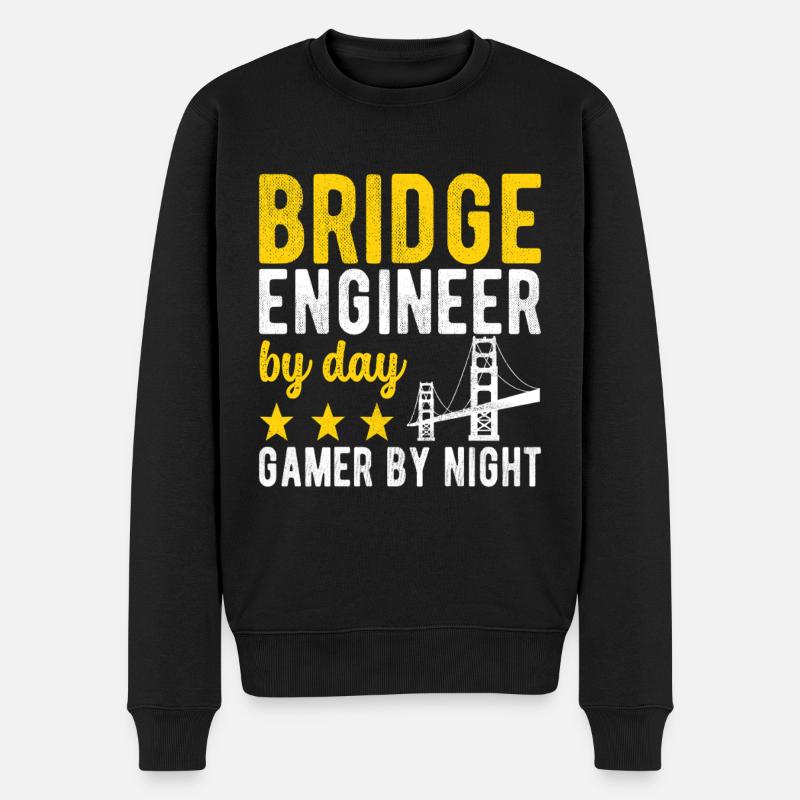 Bridge Engineer Bridge Construction - Men's Premium Organic Jumper - black