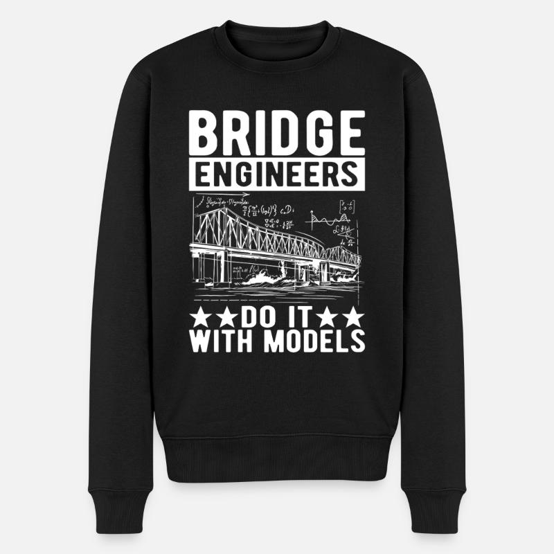Bridge Engineer Bridge Construction - Men's Premium Organic Jumper - black