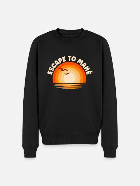 I flee to Mahé - Men's Premium Organic Jumper - black