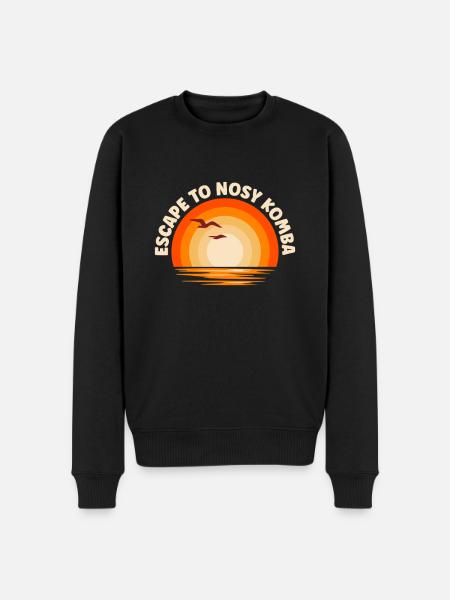 I'm fleeing to Nosy Komba - Men's Premium Organic Jumper - black