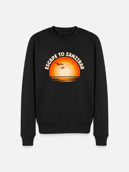 I'm fleeing to Zanzibar - Men's Premium Organic Jumper - black