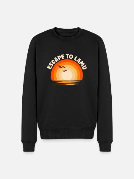 I'm fleeing to Lamu - Men's Premium Organic Jumper - black