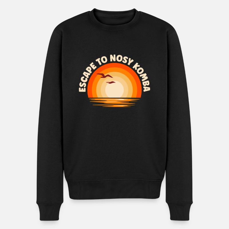 Je fuis vers Nosy Komba - Pull Premium bio Homme - noir
