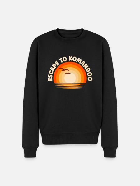 I'm fleeing to Komandoo - Men's Premium Organic Jumper - black