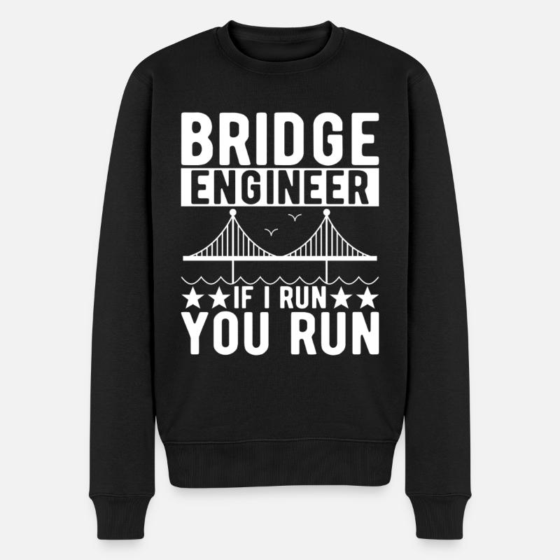 Bridge Engineer Bridge Construction - Men's Premium Organic Jumper - black