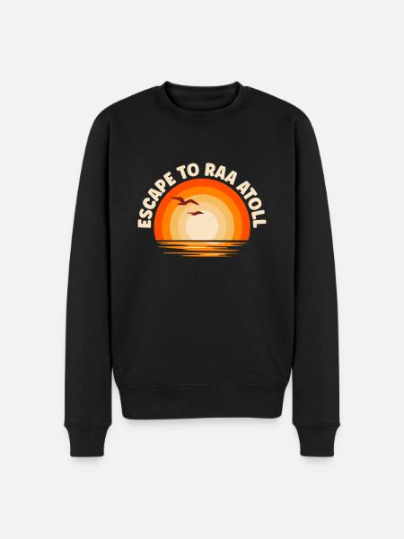 I'm fleeing to Raa Atoll - Men's Premium Organic Jumper - black