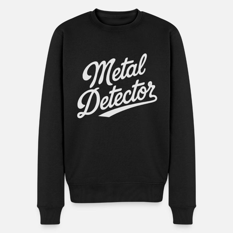 Abenteuer Mit Metalldetektor Entdecken - Männer Premium Bio Pullover - Schwarz