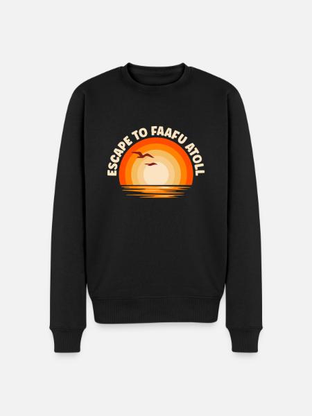 I'm fleeing to Faafu Atoll - Men's Premium Organic Jumper - black