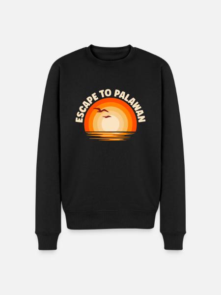 I'm fleeing to Palawan - Men's Premium Organic Jumper - black