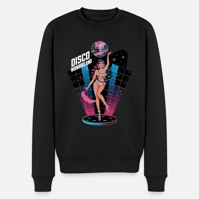 Disco Wonderland Rétro Glamour Danse - Pull Premium bio Homme - noir