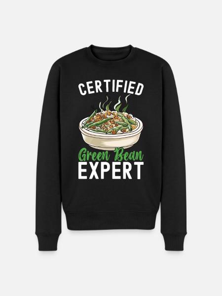Green Bean Casserole - Men's Premium Organic Jumper - black