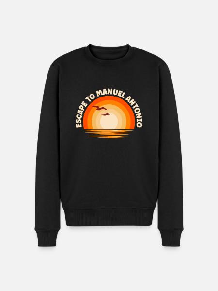 I'm fleeing to Manuel Antonio - Men's Premium Organic Jumper - black
