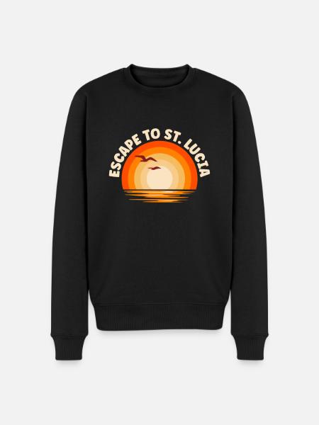 I'm fleeing to St. Lucia - Men's Premium Organic Jumper - black