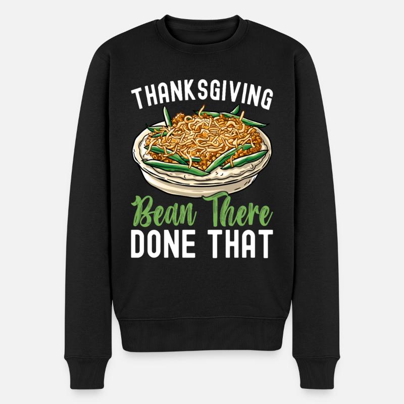 Casserole de haricots verts - Pull Premium bio Homme - noir