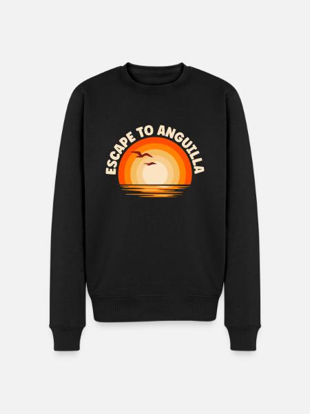 I'm fleeing to Anguilla - Men's Premium Organic Jumper - black