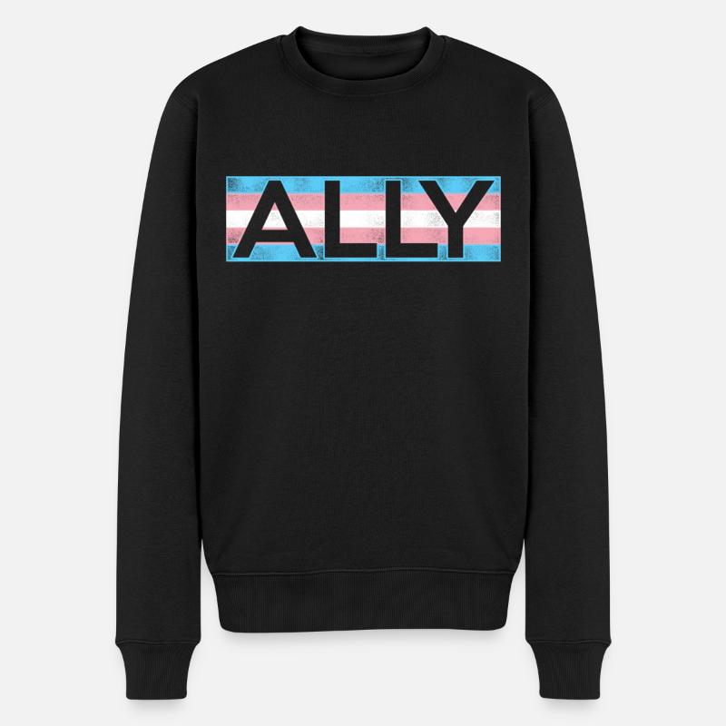 Transgender Trans LGBT Pride - Männer Premium Bio Pullover - Schwarz
