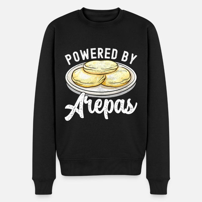 Venezolanische Arepas - Männer Premium Bio Pullover - Schwarz