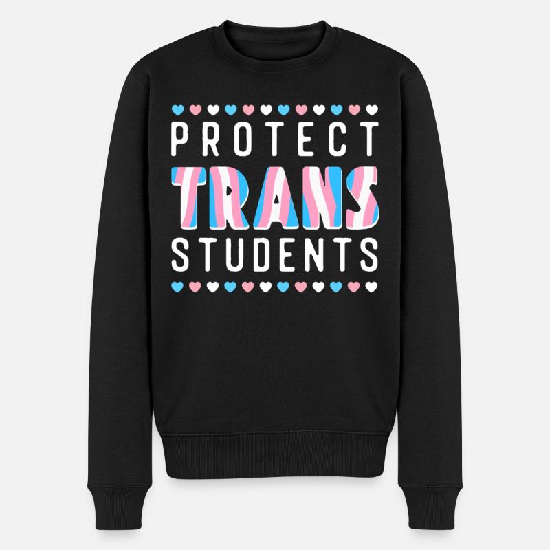 Transgender Trans LGBT Pride - Männer Premium Bio Pullover - Schwarz