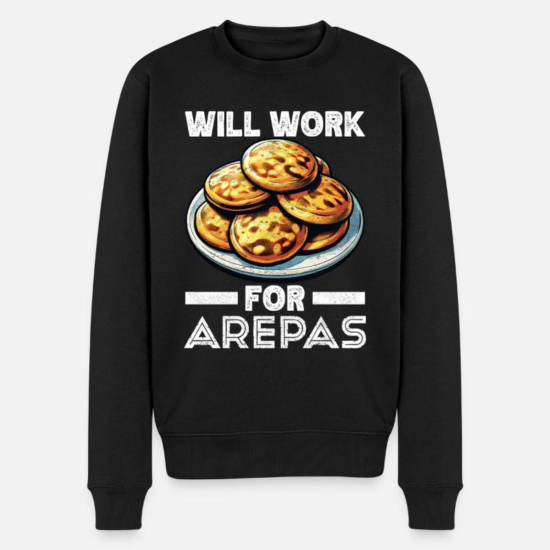 Arepas vénézuélienne - Pull Premium bio Homme - noir