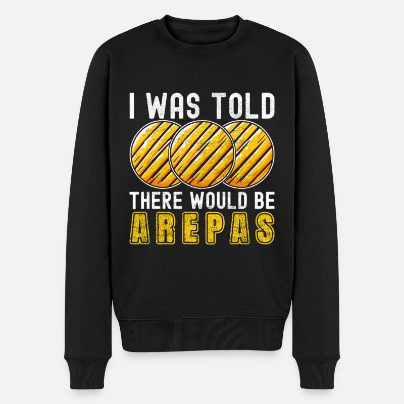 Venezolanische Arepas - Männer Premium Bio Pullover - Schwarz