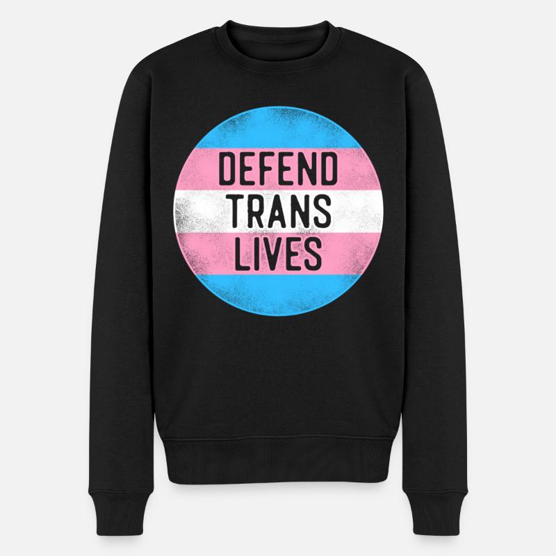 Transgender Trans LGBT Pride - Männer Premium Bio Pullover - Schwarz