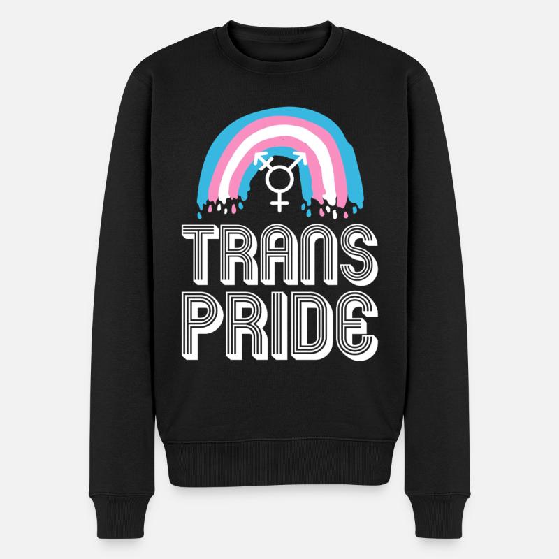 Transgender Trans LGBT Pride - Männer Premium Bio Pullover - Schwarz