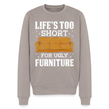 Restorer Upholstered Furniture - Men's Premium Organic Jumper - taupe - Front - Nico (187cm)