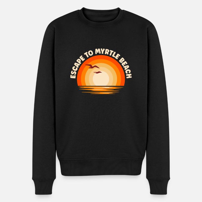 Je fuis vers Myrtle Beach - Pull Premium bio Homme - noir