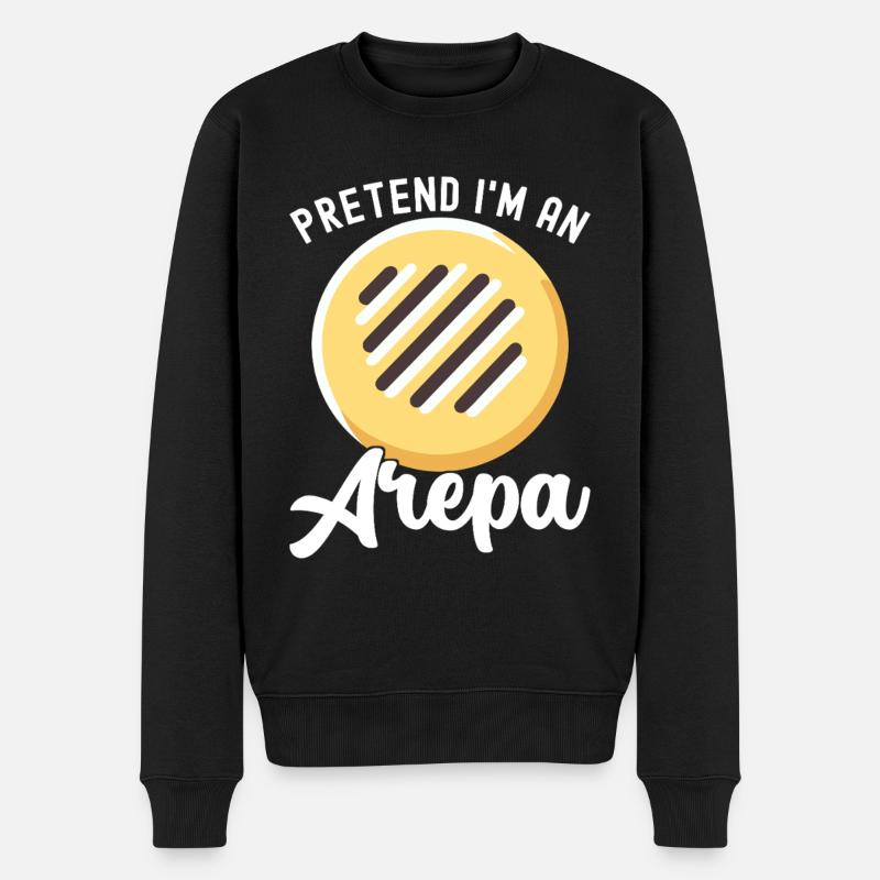 Venezolanische Arepas - Männer Premium Bio Pullover - Schwarz