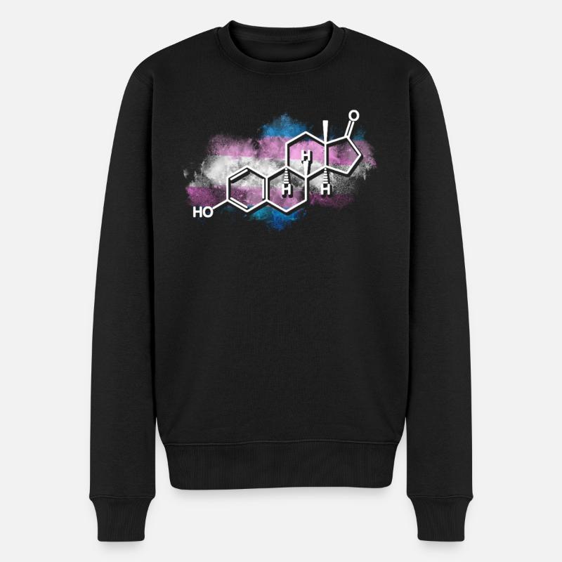 Transgender Trans LGBT Pride - Männer Premium Bio Pullover - Schwarz